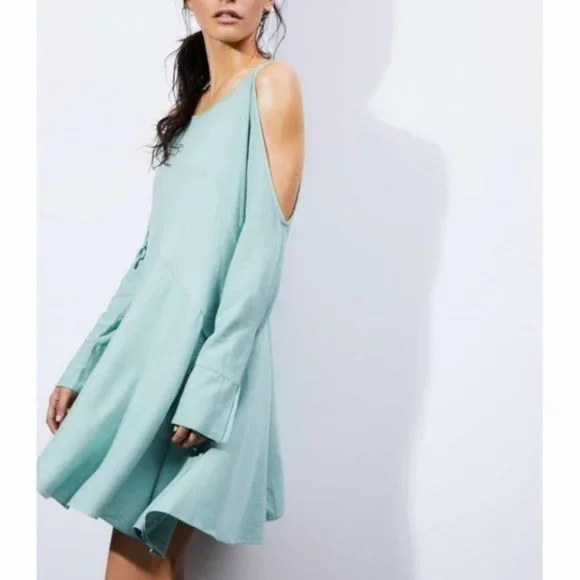 Free People Light Blue Long Sleeve Tunic - Picture 4 of 11